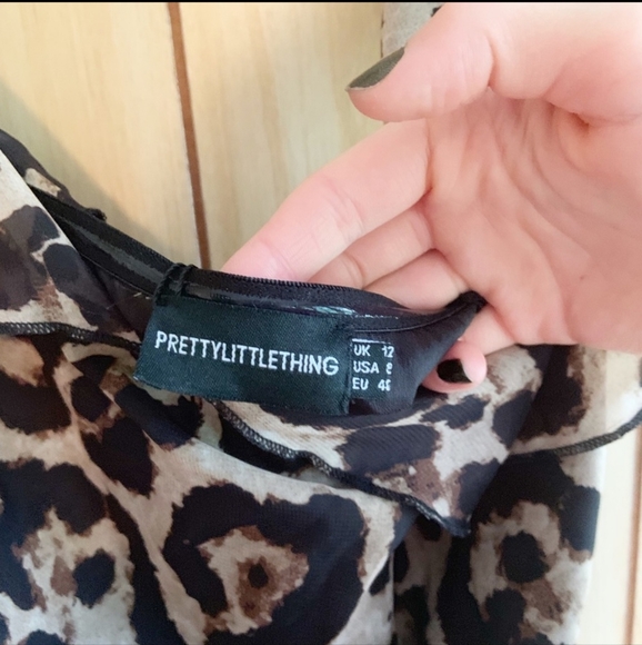 Pretty Little Thing Bardot Slip Leg Jumpsuit - Picture 3 of 5